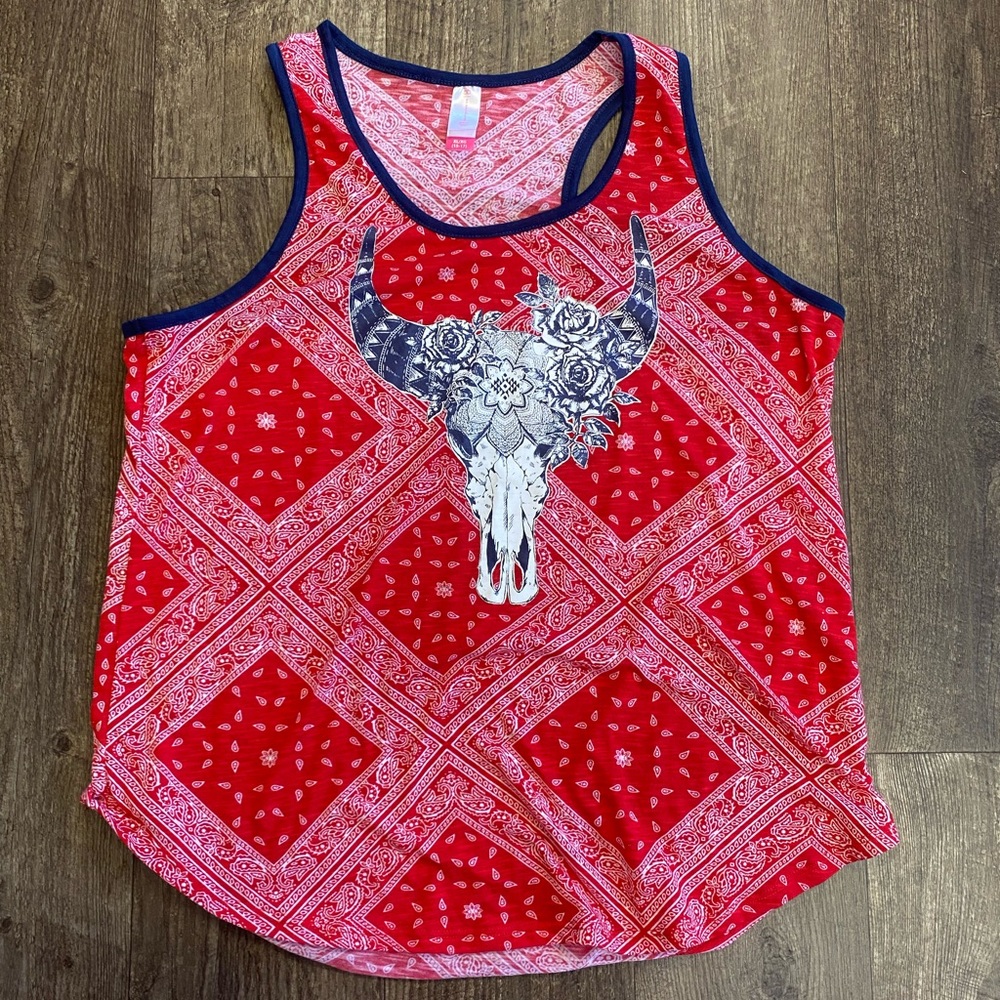 Bandana print tank top XL